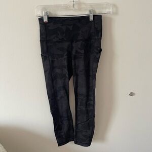Lululemon Black Camouflage Leggings